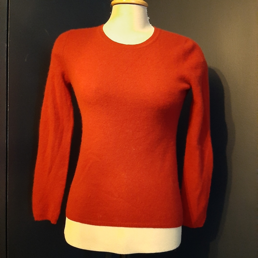 Red cashmere sweater lord and taylor